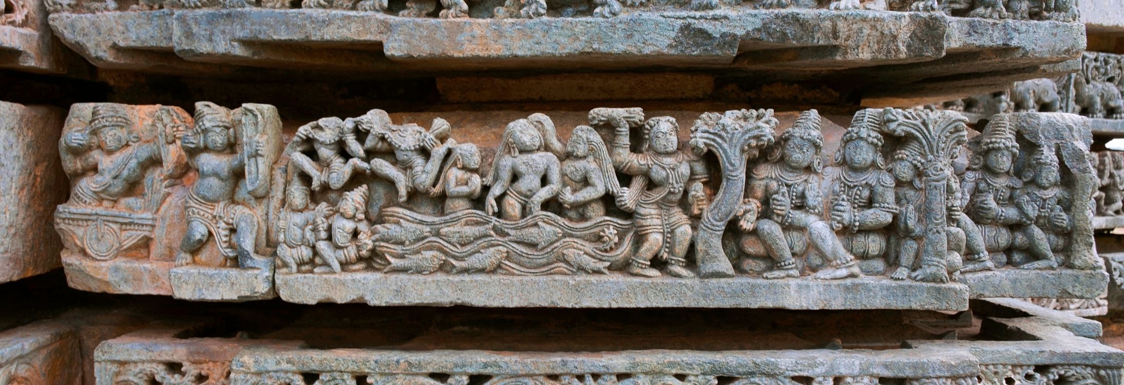 Bas-relief depicting a scene of Mahabharata